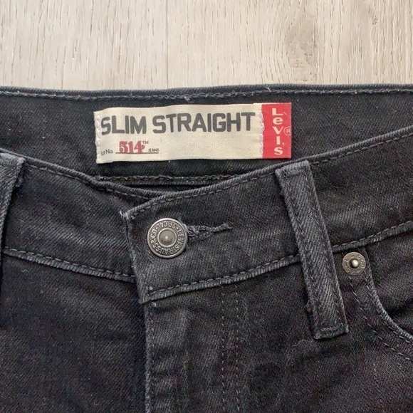 Womens Repurposed‎ 514 Levis shorts black summer beach travel size 29 - Picture 2 of 10